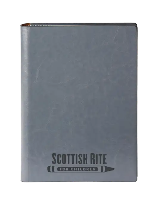 Fabrizio Grey 7 x 9.625 Padfolio & Notepad w/Scottish Rite for Children Logo
