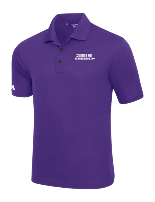 Adidas Purple Basic Sport Polo w/Scottish Rite for Children Logo