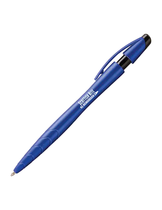 Awali Blue Metallic Pen - Black Ink w/Scottish Rite for Children Logo