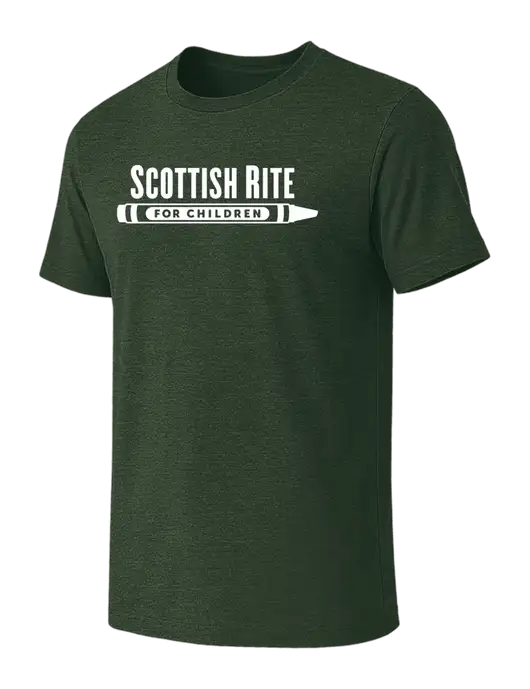 BELLA+CANVAS Heather Forest CVC Short Sleeve Tee w/Scottish Rite for Children Logo
