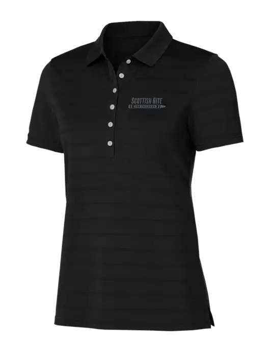 Callaway Womens Black Ventilated Polo w/Scottish Rite for Children Logo