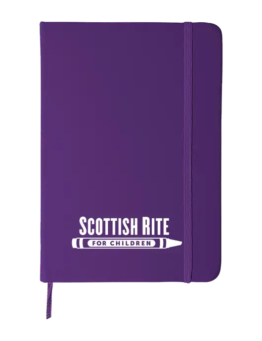Purple Comfort Touch Bound Journal 5" X 7" w/Scottish Rite for Children Logo