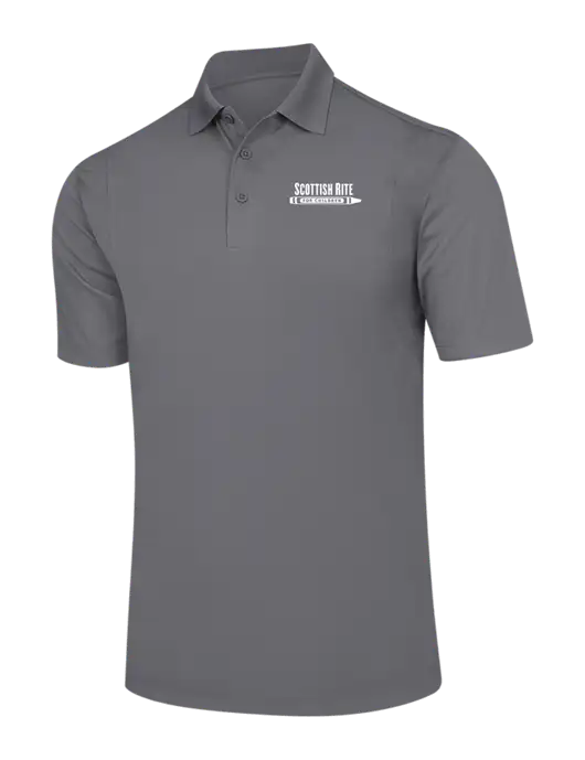 Medium Grey Micropique Sport-Wick Polo w/Scottish Rite for Children Logo