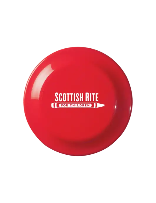Fun Red Flying Disc w/Scottish Rite for Children Logo