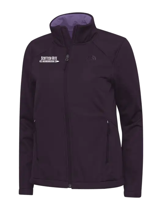 North Face Light Plum Womens Ridgewall Soft Shell Jacket w/Scottish Rite for Children Logo