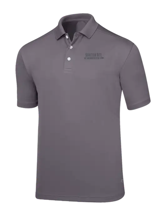 Callaway Core Medium Grey Performance Polo w/Scottish Rite for Children Logo