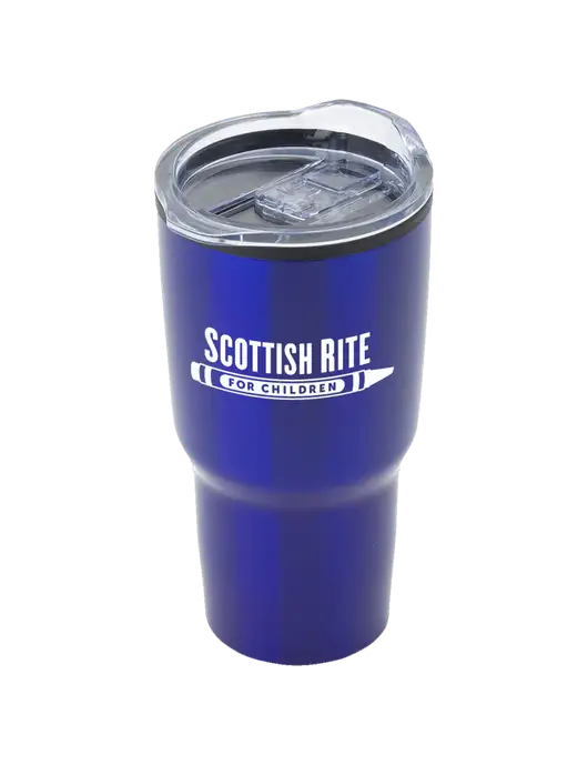 Odyssey Blue 30 oz Travel Tumbler w/Scottish Rite for Children Logo
