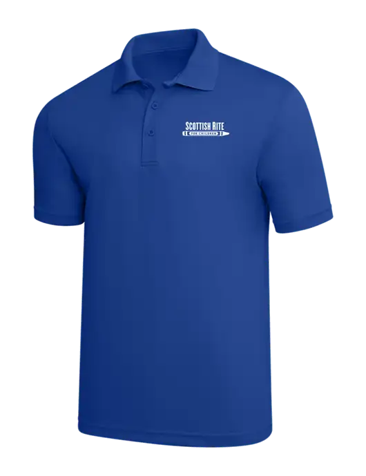Dark Royal PosiCharge RacerMesh Polo w/Scottish Rite for Children Logo