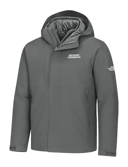 The North Face Castle Valley Triclimate 3-in-1 Dark Medium Grey Jacket w/Scottish Rite for Children Logo, Scottish Rite for Children Logo