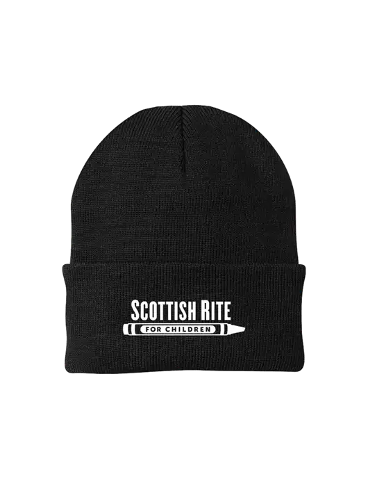 Black Knit Cap w/Scottish Rite for Children Logo