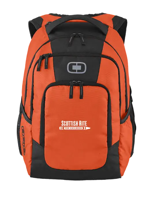 OGIO Orange Logan Laptop Backpack
 w/Scottish Rite for Children Logo