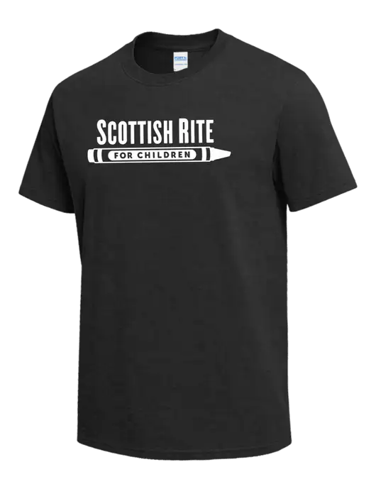 Dark Grey Heather Heavyweight 6.1 oz T-Shirt w/Scottish Rite for Children Logo