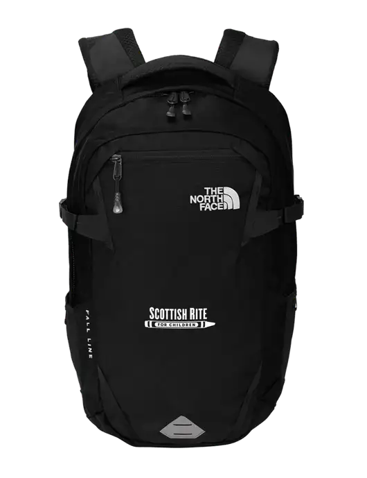 North Face Fall Line Black Backpack w/Scottish Rite for Children Logo