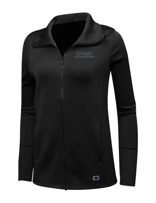 OGIO Black Womens Endurance Modern Performance Full-Zip w/Scottish Rite for Children Logo