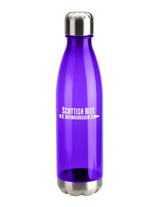 Bayside Tritan Purple 25 oz Bottle with Stainless Base and Cap w/Scottish Rite for Children Logo
