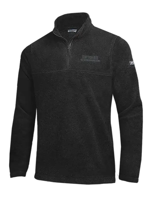 Columbia Black Steens Mountain Fleece 1/2 Zip Pullover w/Scottish Rite for Children Logo