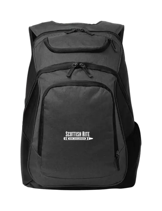 Executive Graphite Heather/Black Laptop Backpack w/Scottish Rite for Children Logo