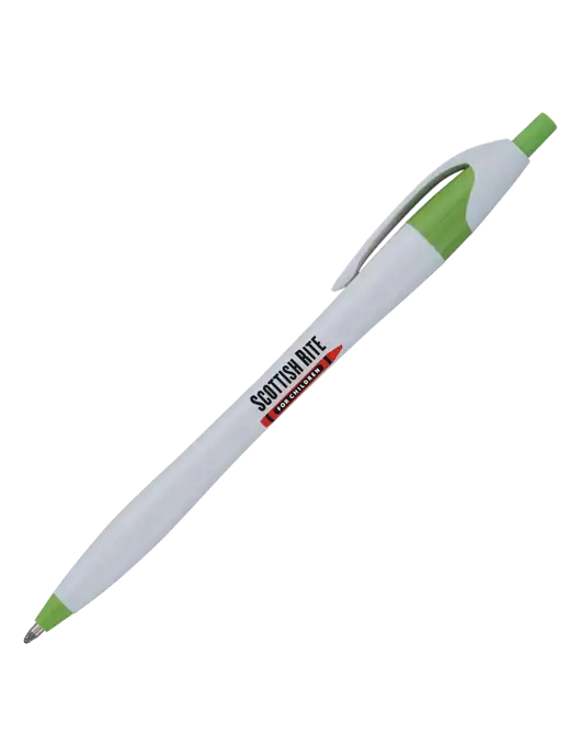 Novella Light Green/White Splash Pen - Blue Ink w/Scottish Rite for Children Logo