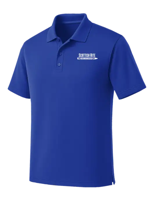 Dark Royal Dry Zone UV Micro Mesh Polo w/Scottish Rite for Children Logo