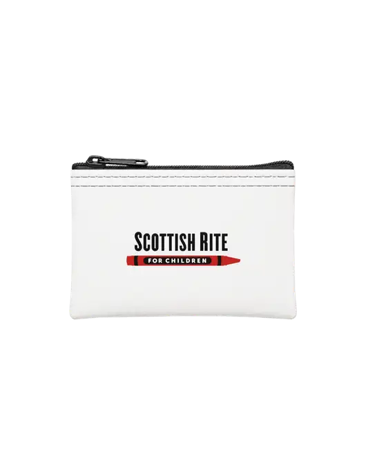 White Coin Bag w/Scottish Rite for Children Logo