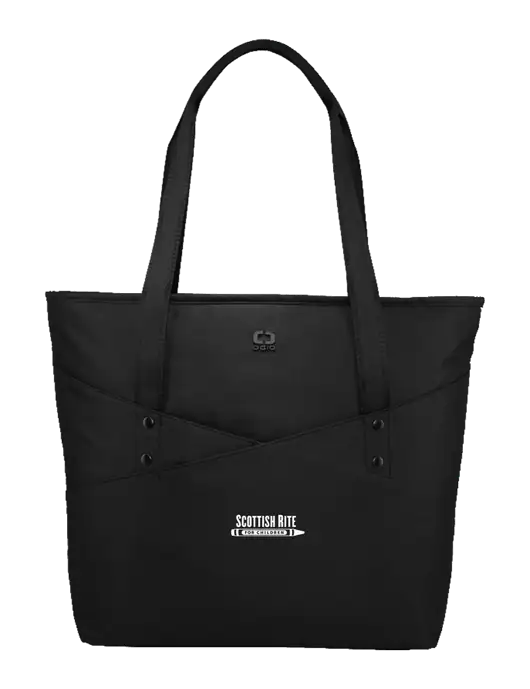 OGIO Black Downtown Tote 
 w/Scottish Rite for Children Logo