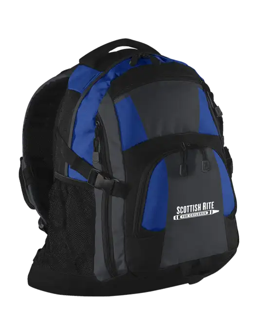 Urban Royal/Grey/Black Laptop Backpack w/Scottish Rite for Children Logo