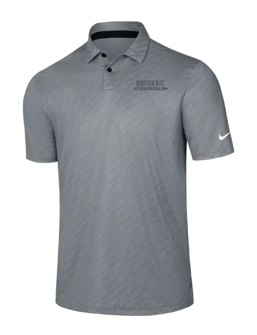 Nike Medium Grey Vapor Dash Polo w/Scottish Rite for Children Logo