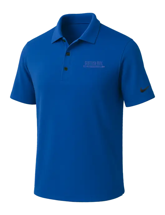 NIKE Dark Royal Dri-Fit Micro Pique Polo w/Scottish Rite for Children Logo