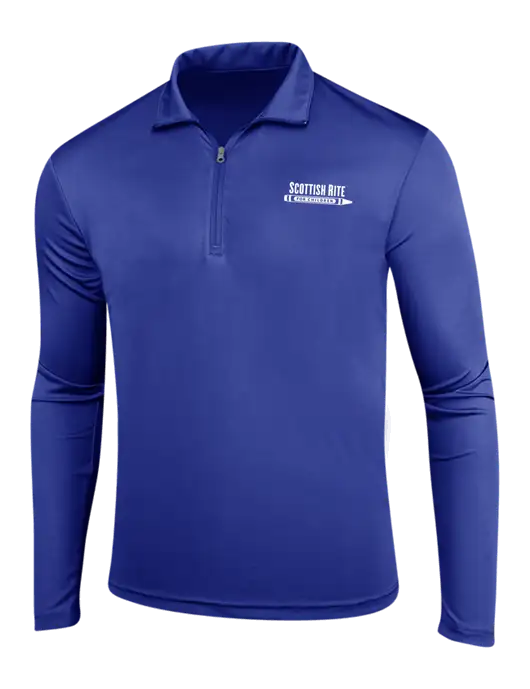 Dark Royal PosiCharge Competitor 1/4 Zip Pullover w/Scottish Rite for Children Logo