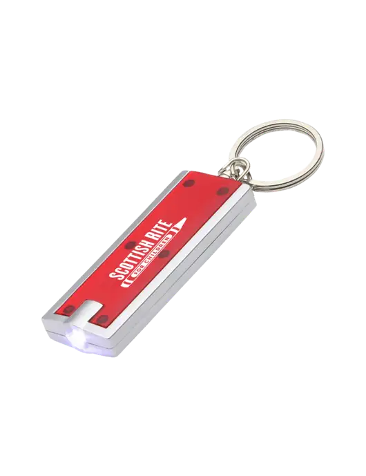 Simple Touch Red LED Keychain w/Scottish Rite for Children Logo