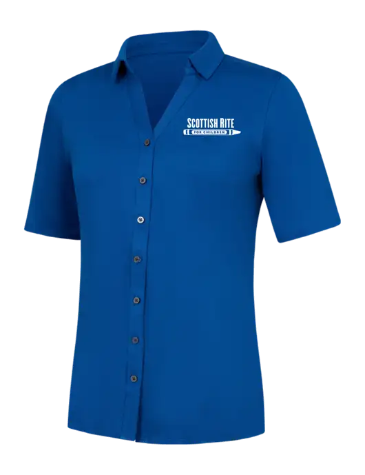Womens Royal City Stretch Top w/Scottish Rite for Children Logo