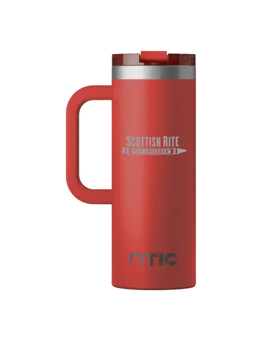 RTIC Road Trip 20 oz Red Travel Mug w/Scottish Rite for Children Logo