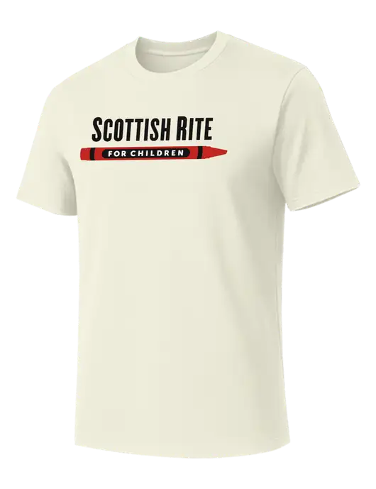 Allmade White Sand Organic Cotton Tee w/Scottish Rite for Children Logo