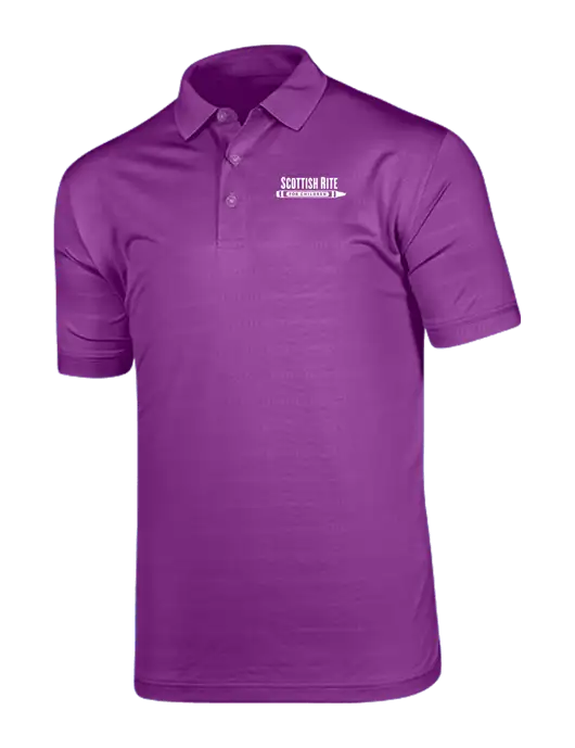 Callaway Vibrant Purple Ventilated Polo w/Scottish Rite for Children Logo