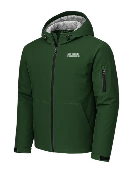 Waterproof Insulated Dark Green Jacket w/Scottish Rite for Children Logo