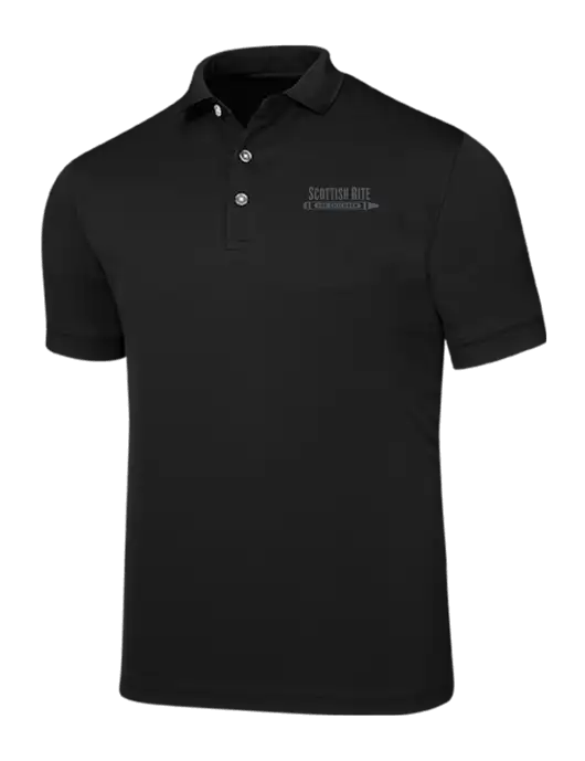 Callaway Ottoman Black Polo w/Scottish Rite for Children Logo