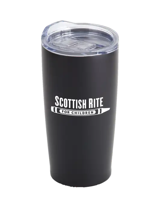 Society Black 20 oz Insulated Tumbler w/Scottish Rite for Children Logo