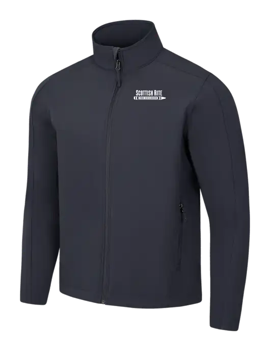 Charcoal Grey Core Soft Shell Jacket w/Scottish Rite for Children Logo