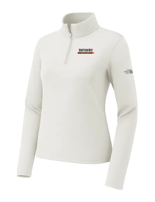 The North Face Womens Aim 1/4-Zip Ivory Fleece w/Scottish Rite for Children Logo