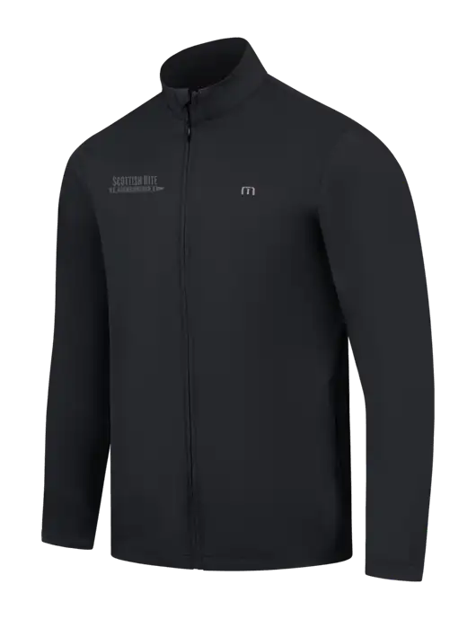 TravisMathew Black Surfside Full-Zip Jacket w/Scottish Rite for Children Logo
