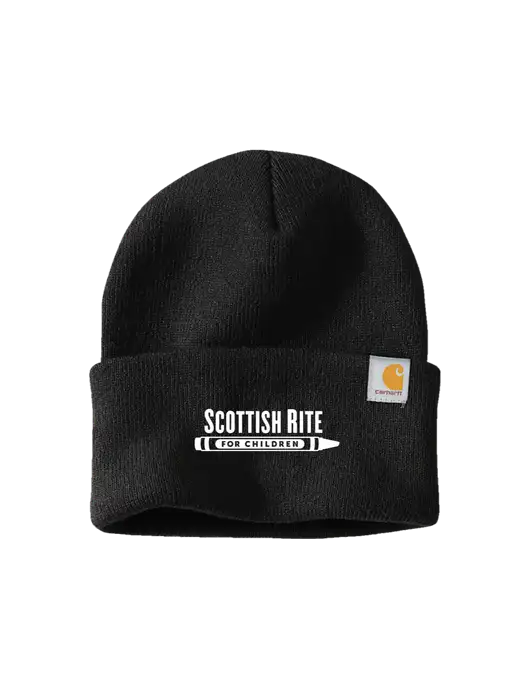 Carhartt Black Watch Cap 2.0 w/Scottish Rite for Children Logo