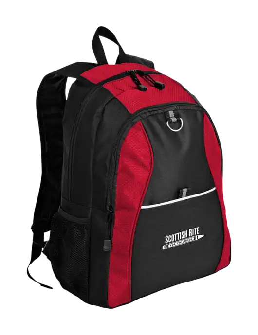 Honeycomb Red/Black Backpack w/Scottish Rite for Children Logo