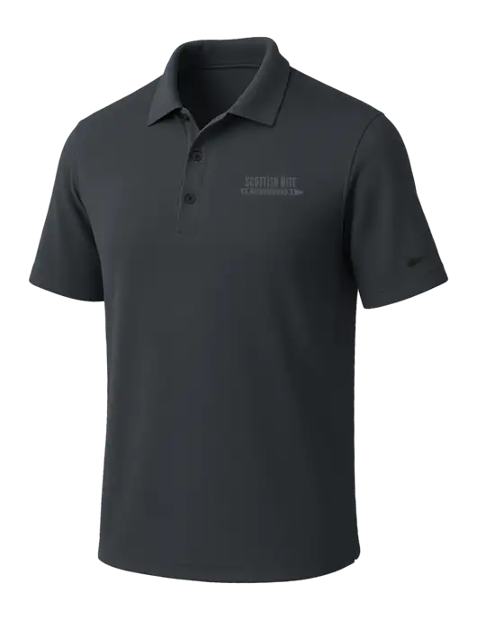 NIKE Dark Grey Dri-Fit Micro Pique Polo w/Scottish Rite for Children Logo