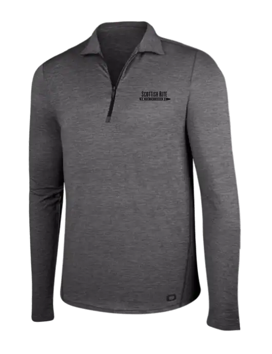 OGIO Gear Grey Heather Endurance Force 1/4 Zip w/Scottish Rite for Children Logo