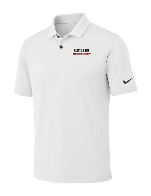 Nike White Dri-FIT Vapor Polo w/Scottish Rite for Children Logo