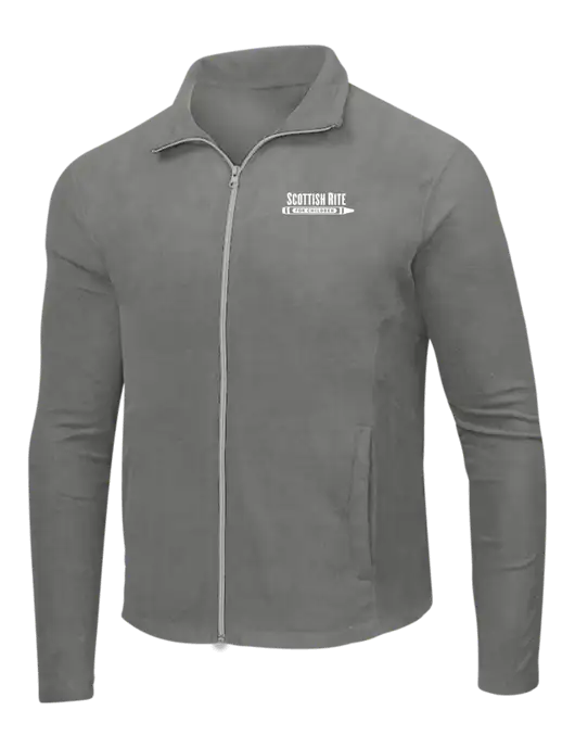 Medium Grey Microfleece Jacket w/Scottish Rite for Children Logo