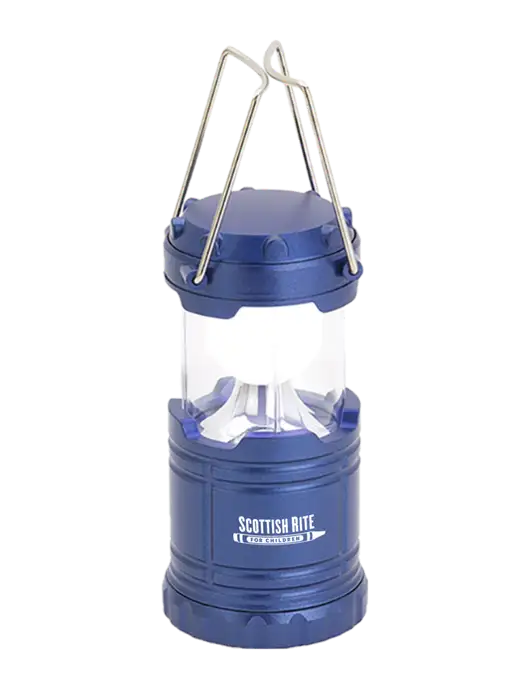 Blue Mini Retro Lantern w/Scottish Rite for Children Logo