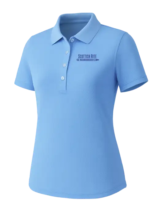 Callaway Womens Core Light Blue Performance Polo w/Scottish Rite for Children Logo