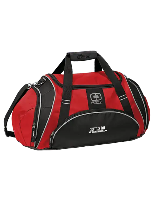 OGIO Red Crunch Duffel
 w/Scottish Rite for Children Logo