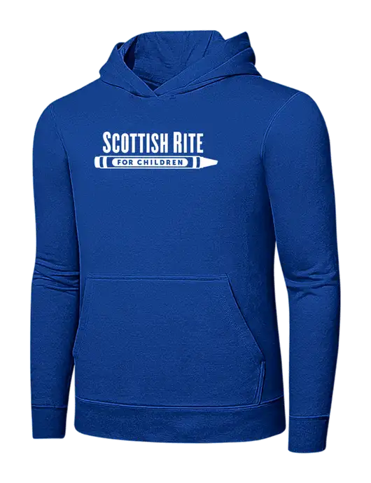 True Royal 7.8 oz Ring Spun Hooded Sweatshirt w/Scottish Rite for Children Logo